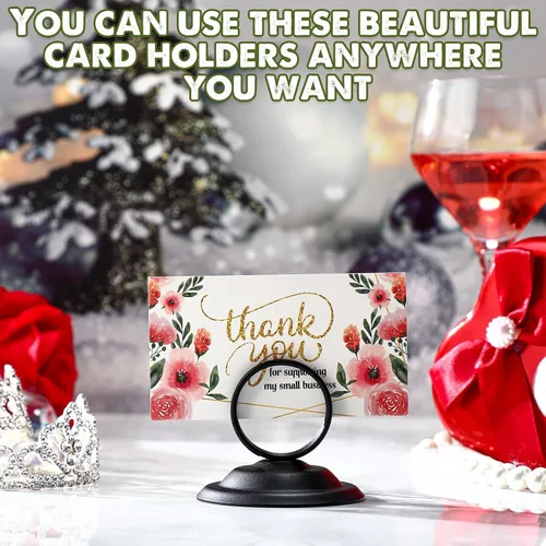 Miniatura 4 de MotiMind 24 soportes de metal para números de mesa, soportes de metal para números de mesa de boda, soportes para letreros de mesa para fotos, menú