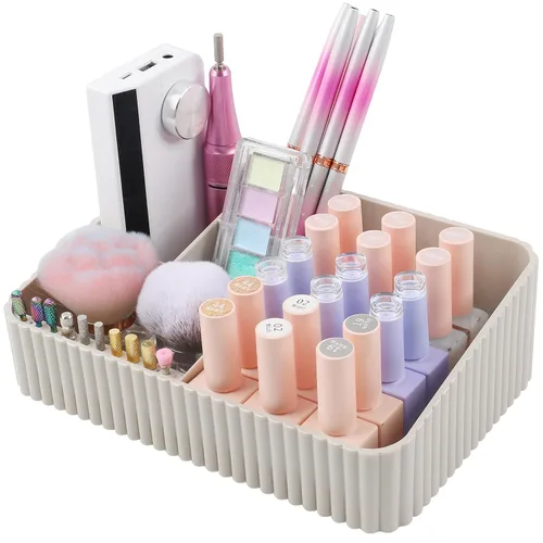 Miniatura 8 de Caja de almacenamiento de brocas y brocas, 10 agujeros, soporte para brocas de acrílico transparente, herramienta de taladro de uñas de plástico
