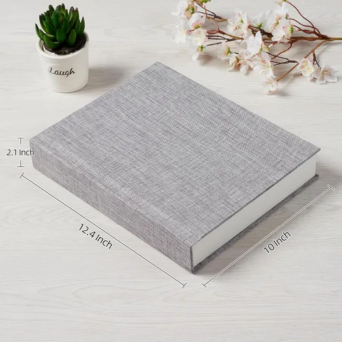Miniatura 2 de Álbum de fotos Pssoss 8x10 con espacio para escribir, cubierta de lino, álbum de fotos 8x10, libro de fotos que contiene 30 fotos, ideal para tema