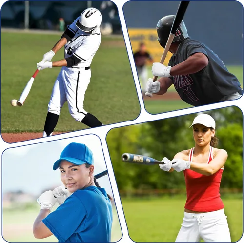 Miniatura 2 de HANDLANDY Guantes de bateo de béisbol para adultos y jóvenes, guantes de bateo de sóftbol con agarre transpirable para hombres, niños y niñas Blanco