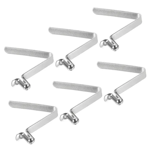 Miniatura 7 de PATIKIL Broches de paleta de kayak de 0.197 x 0.118 in, paquete de 6 clips de acero en forma de V de un solo pasador, clips de resorte, tubo