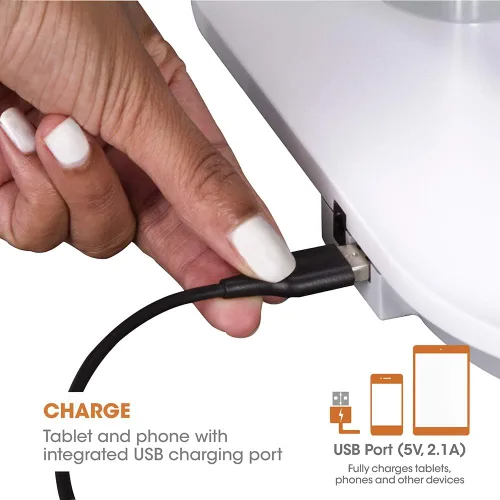 Miniatura 3 de Ottlite Espejo de maquillaje LED de carga inalámbrica - Luz de aumento iluminada con puerto USB