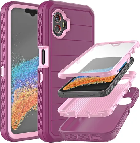 Miniatura 10 de Funda para Galaxy Xcover 6 Pro con protector de pantalla integrado, a prueba de caídas, funda duradera de 3 capas, a prueba de golpes, funda de goma