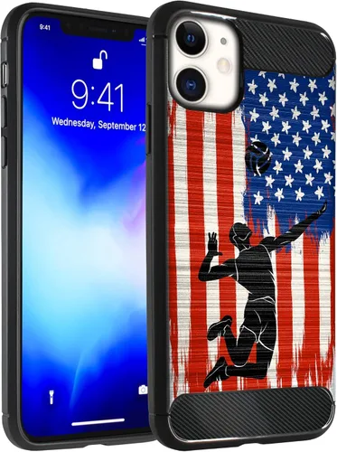 Miniatura 14 de CasesOnDeck - Funda compatible con Apple iPhone 11 / iPhone XI (2019) de 6.1 pulgadas, funda delgada de fibra de carbono TPU para acentuar arañazos