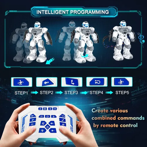 Miniatura 3 de VAV Juguetes para niños de 6 a 10 años, robot recargable de control remoto, robot RC programable inteligente con detección de gestos de 2.4 GHz