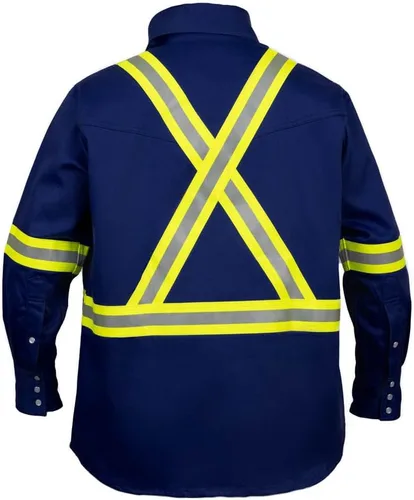 Miniatura 7 de Camisa Hi Vis de alta visibilidad FR resistente al fuego - 88% C/12% N - 7oz Azul marino
