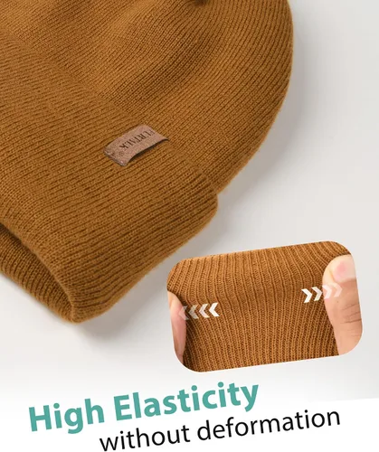 Miniatura 3 de FURTALK Gorro para hombre y mujer, con puños, grueso, unisex, gorro de invierno