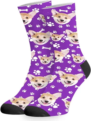 D-Story Calcetines personalizados con foto fabricados en Estados Unidos, divertidos calcetines personalizados, regalos lindos personalizados para