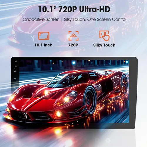 Miniatura 6 de Haudio Estéreo de coche Android para Honda Civic 2006-2011, pantalla táctil doble DIN de 10.1 pulgadas, CarPlay inalámbrico y Android Auto, GPS, FM