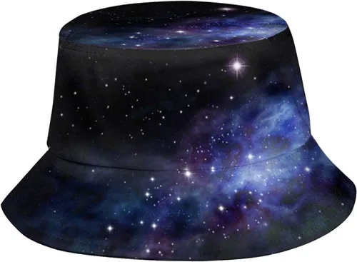 Miniatura 7 de Sombrero de pescador con patrón de galaxia, sombrero de pescador de estrella, gorra de playa para adultos, mujeres, hombres, viajes, camping
