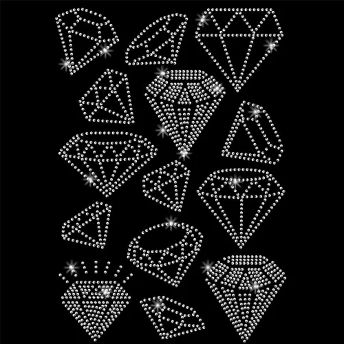 Miniatura 18 de NBEADS Adhesivo termotransferible con diamantes de imitación, adhesivo de transferencia de calor, con diamantes de imitación, parche