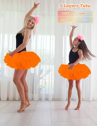 Miniatura 2 de Tutús para mujeres, faldas de tul tutú para adultos, disfraces para mujeres, 5 capas, faldas tutú para niñas, adolescentes, Halloween, ballet