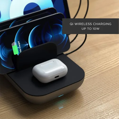 Miniatura 6 de Satechi Estación de carga multidispositivo con carga inalámbrica, para iPad Air/Pro, MacBook Air/Pro/Neo, iPhone 17 a 12 Series, AirPods, Apple