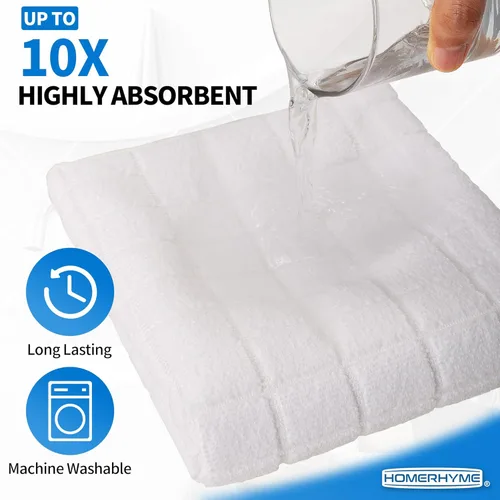 Miniatura 4 de Toallas de mano para baño, paquete de 24 toallas de mano de baño de microfibra de 25 x 15 pulgadas, de secado rápido, sin pelusas, suaves, Blanco