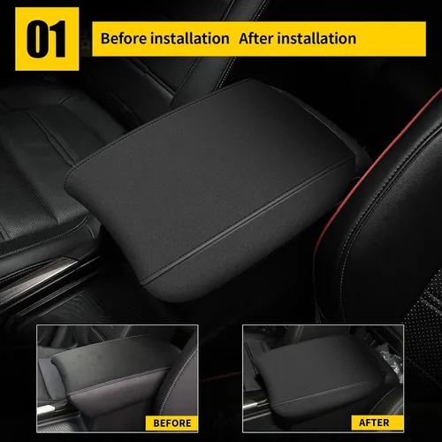 Miniatura 2 de AOMSAZTO Funda de neopreno para reposabrazos y consola central para Honda CRV 2017-2022, negra