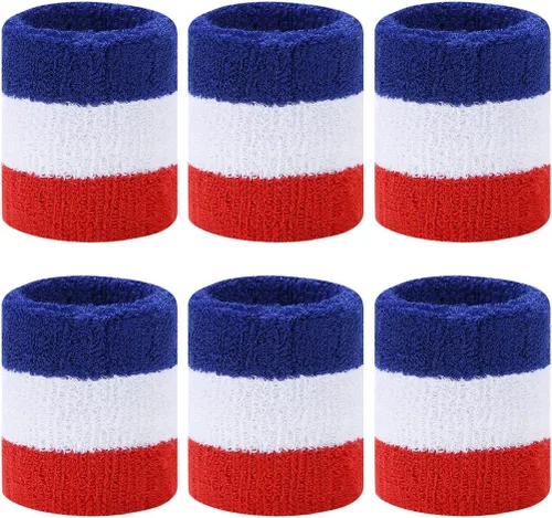 Miniatura 28 de BEACE Bandas para el sudor - Muñequeras deportivas para hombres y mujeres - Absorción de humedad, tela de rizo de algodón atlética para tenis
