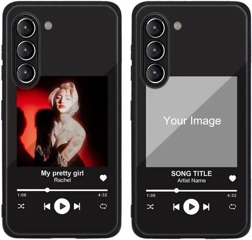 Miniatura 348 de Funda de teléfono personalizada para Samsung Galaxy S22+ / S22 Plus 5G, funda de TPU suave de vidrio templado antiarañazos personalizada con foto