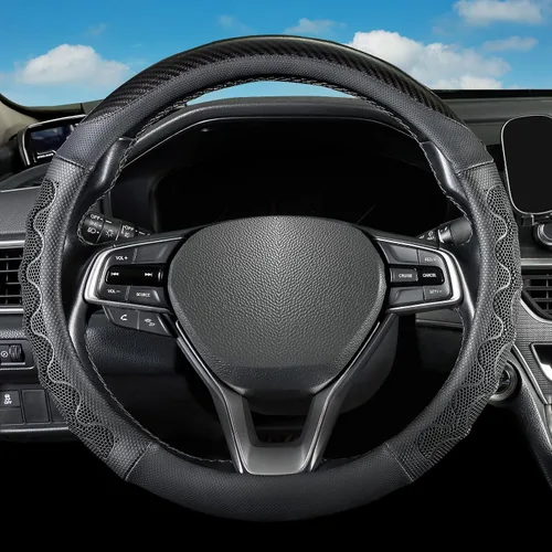 Miniatura 10 de Funda para volante de automóvil para Chevy Silverado Colorado Equinox Trax Traverse Blazer Malibu mpala Tahoe Suburban City Express, tamaño estándar