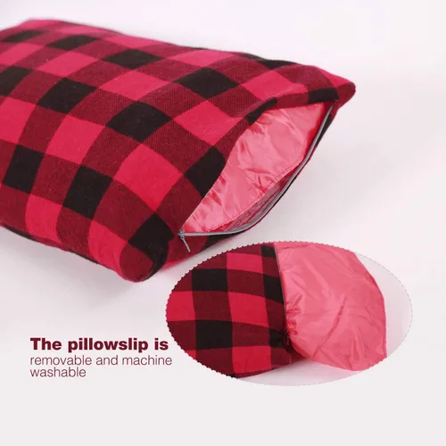 Miniatura 3 de REDCAMP - Almohada para acampar pequeña ligera y compresible, 1 piezas/2 piezas de almohada de viaje de franela con funda removible