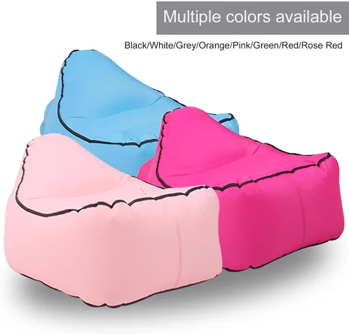 Miniatura 4 de Silla inflable, pequeño sofá inflable individual, tumbona plegable, sofá de aire portátil para estar en interiores, tienda de campaña, actividades