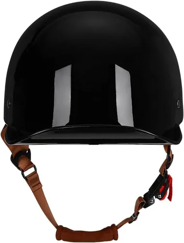 Miniatura 2 de Casco abierto de estilo vintage retro para motocicleta, gorra de béisbol, medios cascos con lente desplegable para hombres y mujeres, ciclomotor