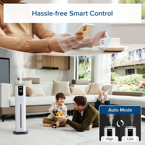 Miniatura 4 de LEVOIT OasisMist 1000S (10L) Paquete de humidificador inteligente con humidificador de niebla cálida y fría para dormitorio y hogar