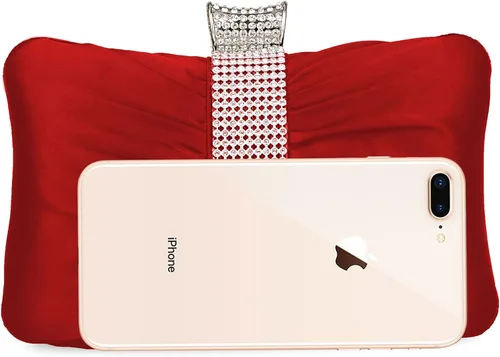 Miniatura 6 de Lifewish Bolso de noche plisado de satén para mujer bolso de noche para fiesta de graduación boda mujeresniñas