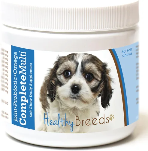 Miniatura 391 de Healthy Breeds Pug todo en uno multivitamínico suave masticable 60