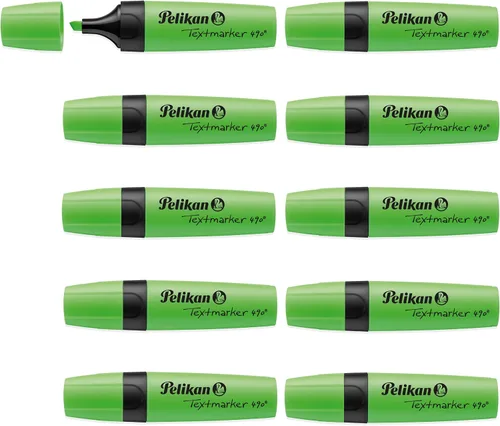 Pelikan Resaltadores 490, verde, paquete de 10 en caja