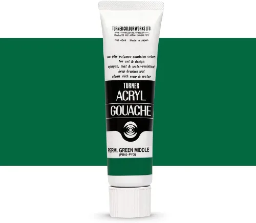 Miniatura 5 de Turner Colour Works Acryl Gouache Artist - Pintura acrílica (tubo individual de 3.4 fl oz), color verde oliva
