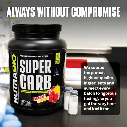 Miniatura 7 de NutraBio Super Carb, Polvo de Carbohidratos con Dextrina en Racimo y Electrolitos, Polvo de Suplemento de Carbohidratos Avanzado para Combustible