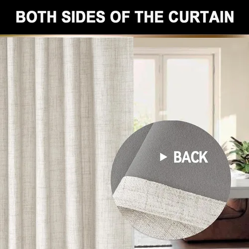 Miniatura 8 de 100% Blackout Shield Cortinas opacas completas para dormitorio de 63 pulgadas de largo, juego de 2 paneles, anillos de clip/bolsillo para barra