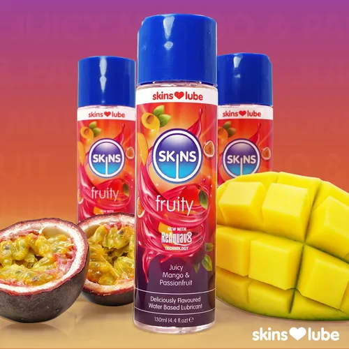 Miniatura 6 de Skins Lubricante con sabor a mango y maracuyá con tecnología ReAquav8 – Lubricante a base de agua con sabor a mango y maracuyá – 4 onzas