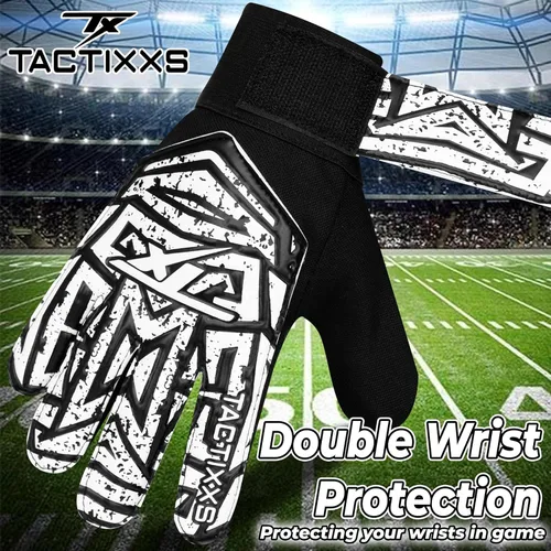 Miniatura 2 de Guantes de portero de fútbol para niños y jóvenes, guantes de portero de fútbol Funky antideslizantes con palma de látex de 0.16 in con agarres