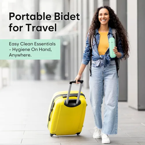Miniatura 8 de Easy@Home Bidé portátil para viajes: botella Peri para el cuidado posparto - Pulverizador de mano para mujeres y hombres Botella grande de Verde