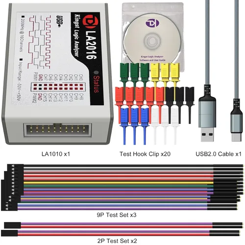 Miniatura 4 de Analizador Lógico USB LA2016 16 Canales 200MHz 1G Memoria con Software PC en Inglés Portátil de Alta Velocidad Soporta I2C SPI CAN UART para Windows