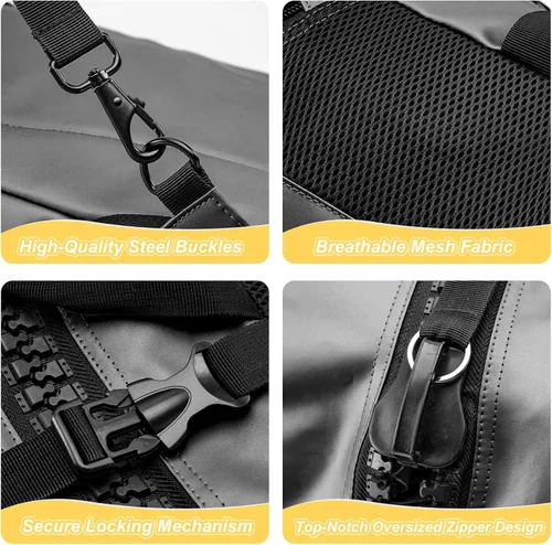 Miniatura 7 de Bolsa de gimnasio para mujeres y hombres, bolsa de lona para hombres con compartimento para zapatos, bolsas de lona deportivas para mujeres