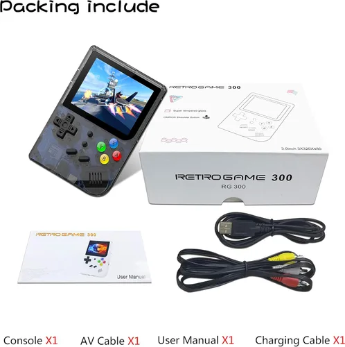 Miniatura 3 de RG300 - Consola de juegos de mano retro con sistema de código abierto, consola de juegos retro 16G + tarjeta TF 32G Videojuegos de mano 3 pulgadas