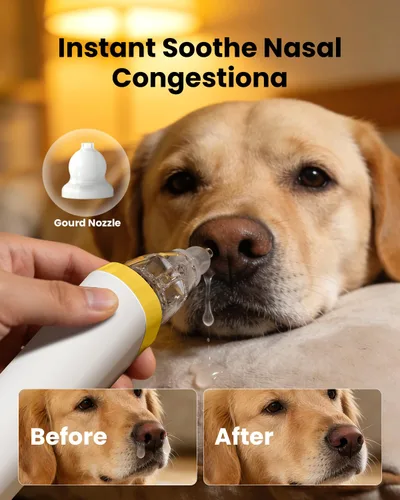 Miniatura 3 de GROWNSY Aspirador nasal eléctrico para mascotas, succión silenciosa de nariz y orejas para perros, gatos, cachorros y gatitos, succión ajustable
