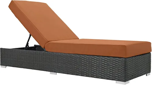 Miniatura 12 de Modway Sojourn - Tumbona doble de mimbre para patio al aire libre, color beige chocolate