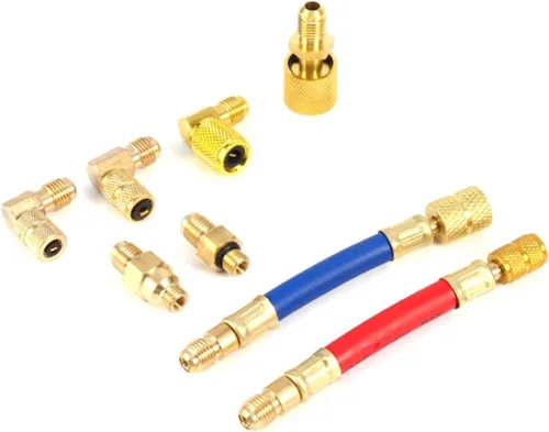 Miniatura 7 de Kit de conector de acoplador para coche r aire acondicionado adaptador manguera de alta gama acondicionado Conversión colector