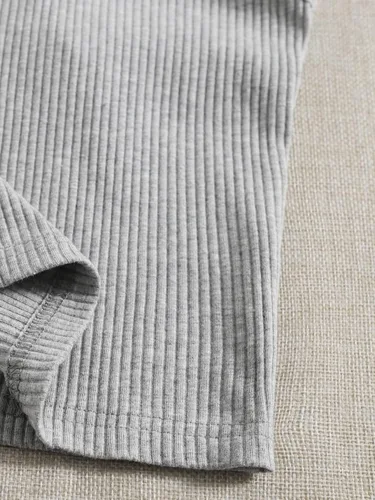 Miniatura 5 de SheIn Camiseta sin mangas con cuello de tortuga para mujer, 3 piezas, sin mangas, de punto acanalado