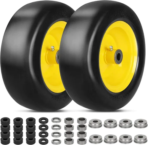 Miniatura 10 de 2 neumáticos para cortacésped de 11x4.00-5 pulgadas libres de pinchazos, buje de 3/4" 5/8" 1/2", cubo centrado de 3.4"-4"-4.5"-5", neumático