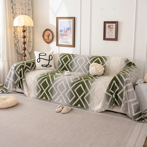 Miniatura 60 de ROOMLIFE Manta Funda Azteca Bohemia para Sofá, Decoración del Hogar Estilo Granja, Fundas de Sofá para Loveseat, Sofás de 2/3 Cojines, Apta