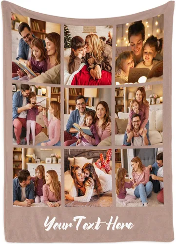 Miniatura 13 de Magimagine - Manta personalizada para papá con foto, mantas personalizadas con foto para papá de parte de su hija o hijo, regalos de cumpleaños