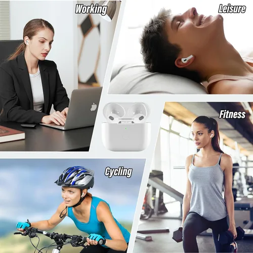 Miniatura 7 de Funda de carga inalámbrica compatible con AirPod de 4ª generación, funda de cargador Air Pod 4 de repuesto con botón de sincronización