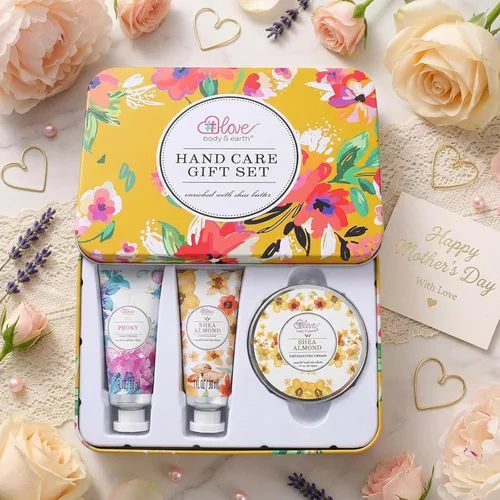 Miniatura 2 de BODY & EARTH # LOVE Set de regalo de crema de manos, juegos de loción de manos para regalos de Navidad, juego de cuidado de manos con manteca