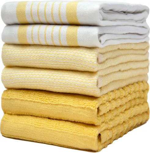 Miniatura 28 de Toallas de cocina premium (20"x 28", paquete de 6) Toallas de plato grandes de algodón Juego de textiles de cocina planos y de rizo altamente