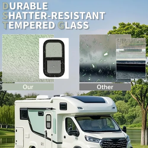 Miniatura 4 de HECASA Ventana Vertical para RV de 12" de Ancho x 22" de Alto, Ventanas de Repuesto para Remolque de Carga para Caravana Remolque de Viaje Furgoneta