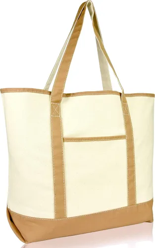 Miniatura 15 de Bolsa de mano de lujo con parte superior abierta de 22 pulgadas con bolsillo exterior Azul marino